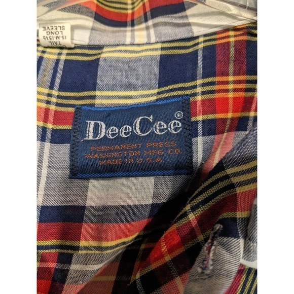 VTG DEE CEE BRAND Size 15-15.5 Long Sleeve Pearl Snap Western Shirt Made In USA - Picture 3 of 5